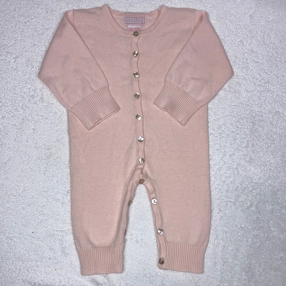 malina Other - Malina light pink cotton sweater knit romper 6/12m